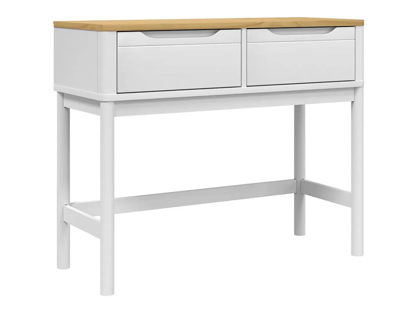Mesa consola FLORO madera maciza de pino blanco 89,5x36,5x73 cm ES968370