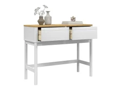 Mesa consola FLORO madera maciza de pino blanco 89,5x36,5x73 cm ES968370