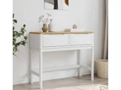Mesa consola FLORO madera maciza de pino blanco 89,5x36,5x73 cm ES968370