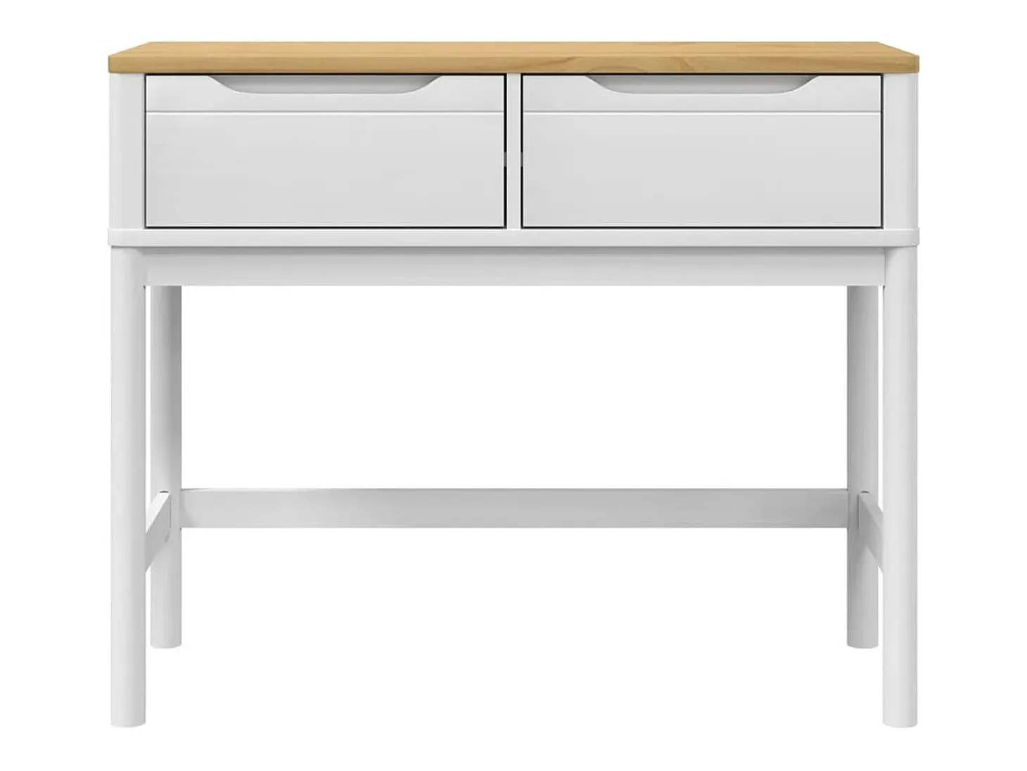 Mesa consola FLORO madera maciza de pino blanco 89,5x36,5x73 cm ES968370