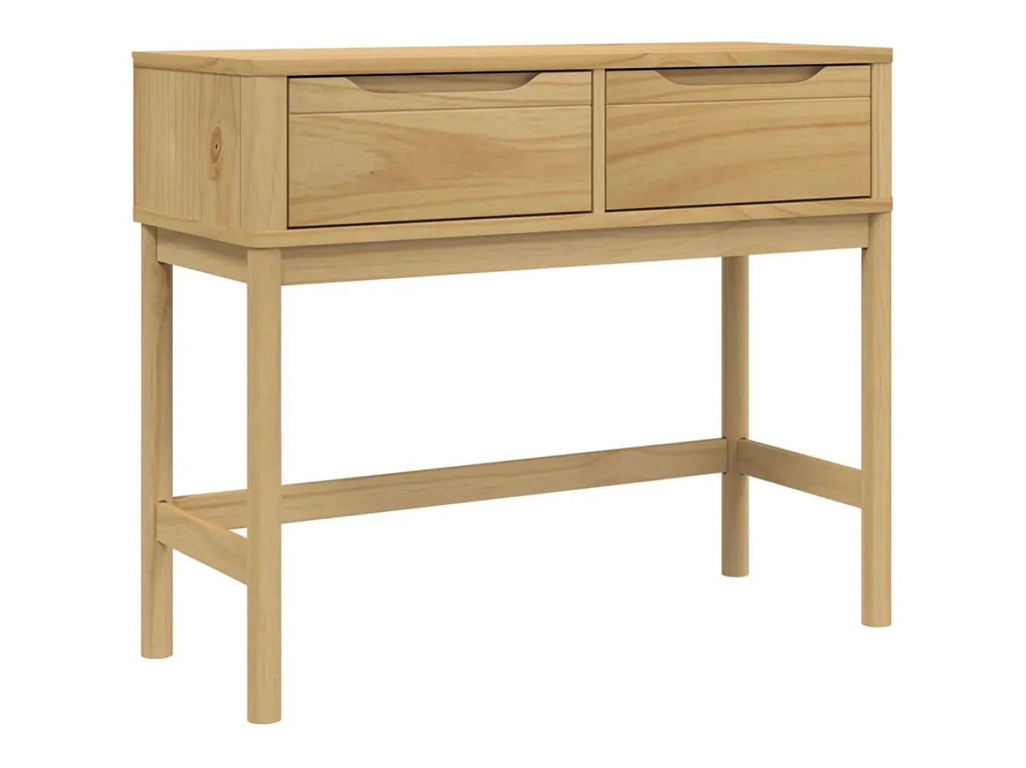Mesa consola FLORO madera maciza de pino marrón 89,5x36,5x73 cm ES724020