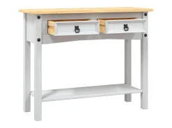 Mesa consola gama Corona Pino mexicano blanco 90x34,5x73 cm