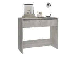 Mesa consola gris hormigón 89x41x76,5 cm madera de ingeniería