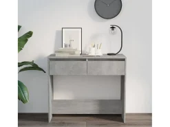 Mesa consola gris hormigón 89x41x76,5 cm madera de ingeniería