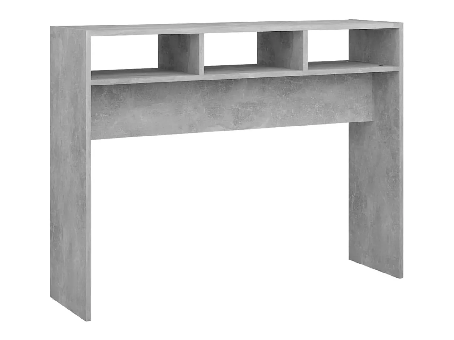 Mesa consola gris hormigón 105x30x80 cm madera de ingeniería