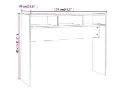 Mesa consola gris hormigón 105x30x80 cm madera de ingeniería
