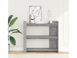 Mesa consola gris hormigón 100x35x90 cm madera de ingeniería