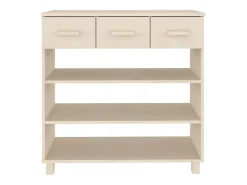 Mesa consola HAMAR madera maciza pino marrón miel 90x35x90 cm ES445747