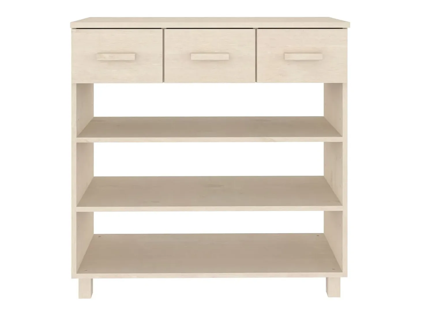 Mesa consola HAMAR madera maciza pino marrón miel 90x35x90 cm ES445747