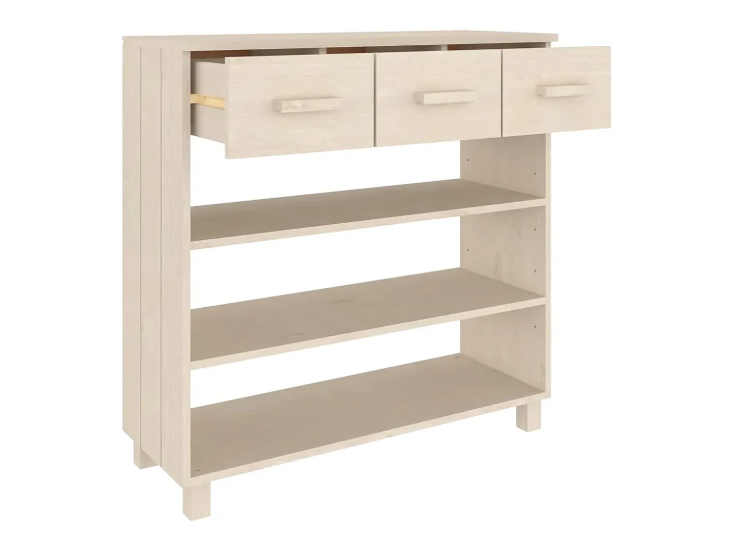 Mesa consola HAMAR madera maciza pino marrón miel 90x35x90 cm
