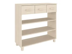 Mesa consola HAMAR madera maciza pino marrón miel 90x35x90 cm