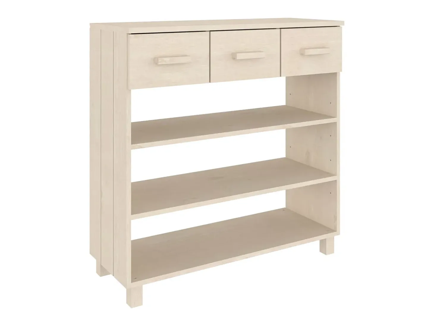 Mesa consola HAMAR madera maciza pino marrón miel 90x35x90 cm