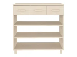 Mesa consola HAMAR madera maciza pino marrón miel 90x35x90 cm