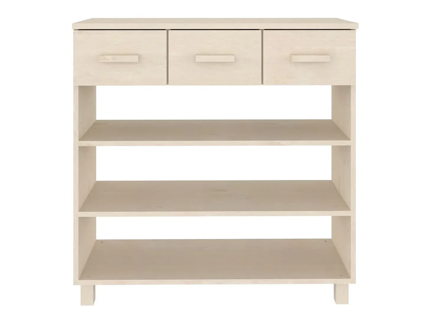 Mesa consola HAMAR madera maciza pino marrón miel 90x35x90 cm