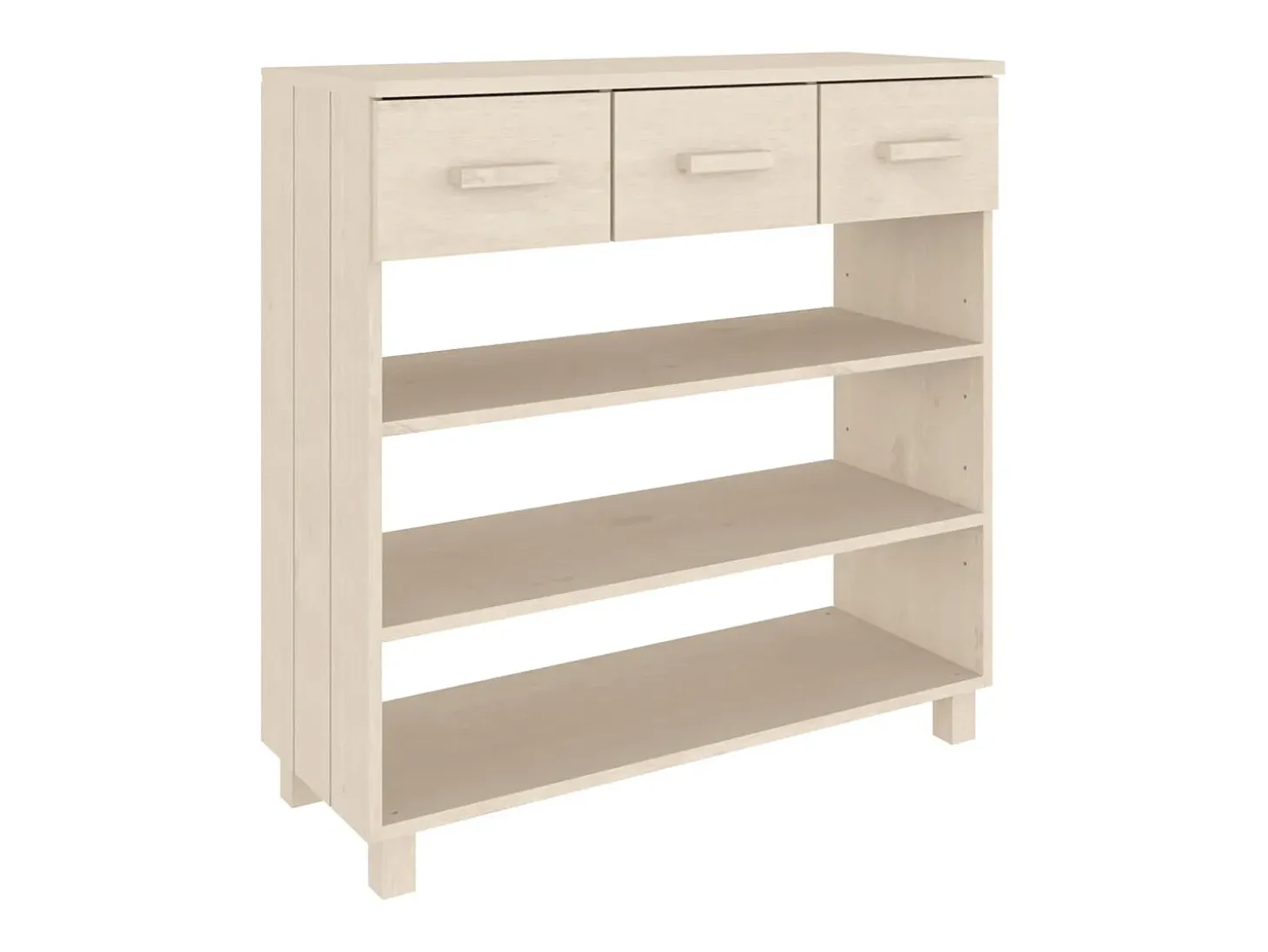 Mesa consola HAMAR madera maciza pino marrón miel 90x35x90 cm