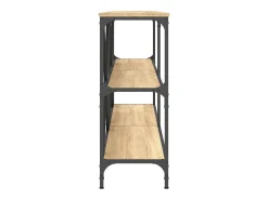 Mesa consola hierro madera ingeniería roble Sonoma 160x30x75 cm ES995905