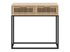 Mesa consola hierro y madera contrachapada 80x30x75 cm ES638033