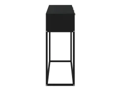 Mesa consola hierro y madera contrachapada negro 105x30x75 cm