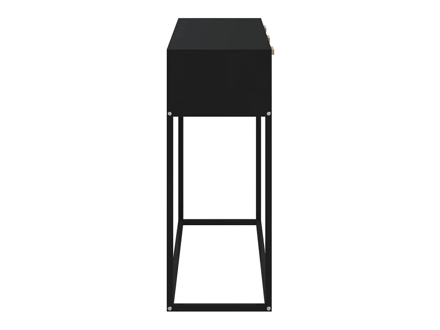 Mesa consola hierro y madera contrachapada negro 105x30x75 cm
