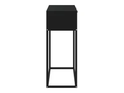 Mesa consola hierro y madera contrachapada negro 80x30x75 cm