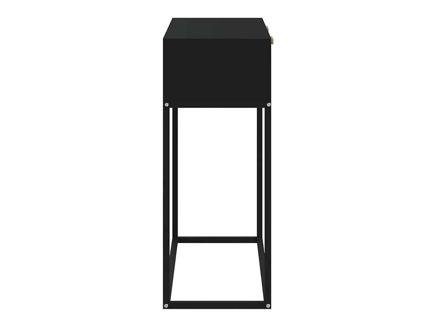 Mesa consola hierro y madera contrachapada negro 80x30x75 cm