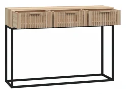 Mesa consola hierro y madera contrachapada 105x30x75 cm ES885756