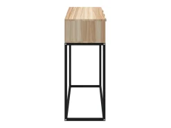 Mesa consola hierro y madera contrachapada 105x30x75 cm