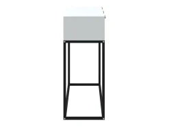 Mesa consola hierro y madera contrachapada blanco 105x30x75 cm