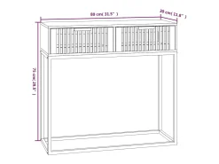 Mesa consola hierro y madera contrachapada blanco 80x30x75 cm