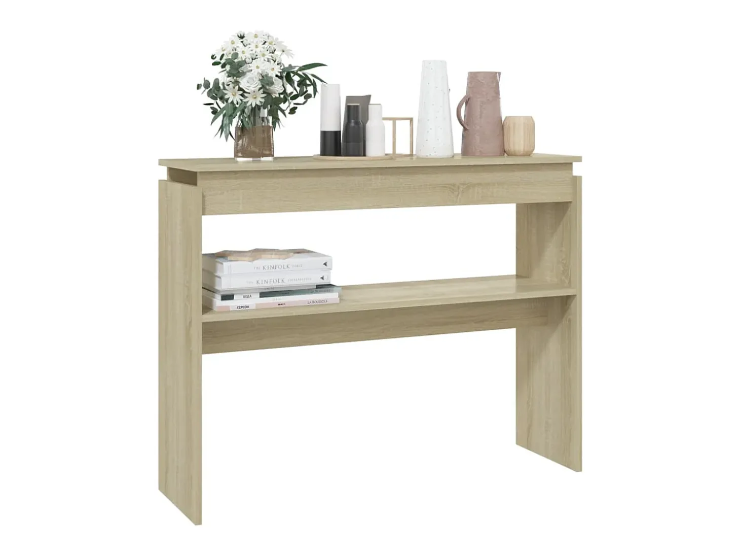 Mesa consola madera contrachapada roble Sonoma 102x30x80 cm