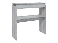 Mesa consola madera contrachapada gris Sonoma 80x30x80 cm