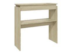Mesa consola madera contrachapada roble Sonoma 80x30x80 cm
