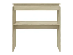 Mesa consola madera contrachapada roble Sonoma 80x30x80 cm