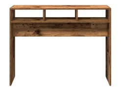 Mesa consola madera contrachapada envejecida 105x30x80 cm
