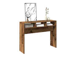 Mesa consola madera contrachapada envejecida 105x30x80 cm
