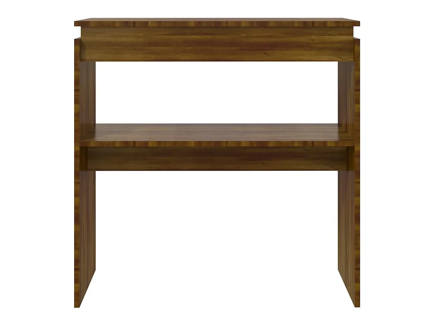 Mesa consola madera contrachapada roble marrón 80x30x80 cm
