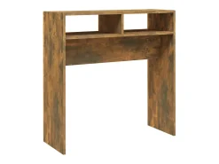 Mesa consola madera contrachapada roble ahumado 78x30x80 cm ES656589