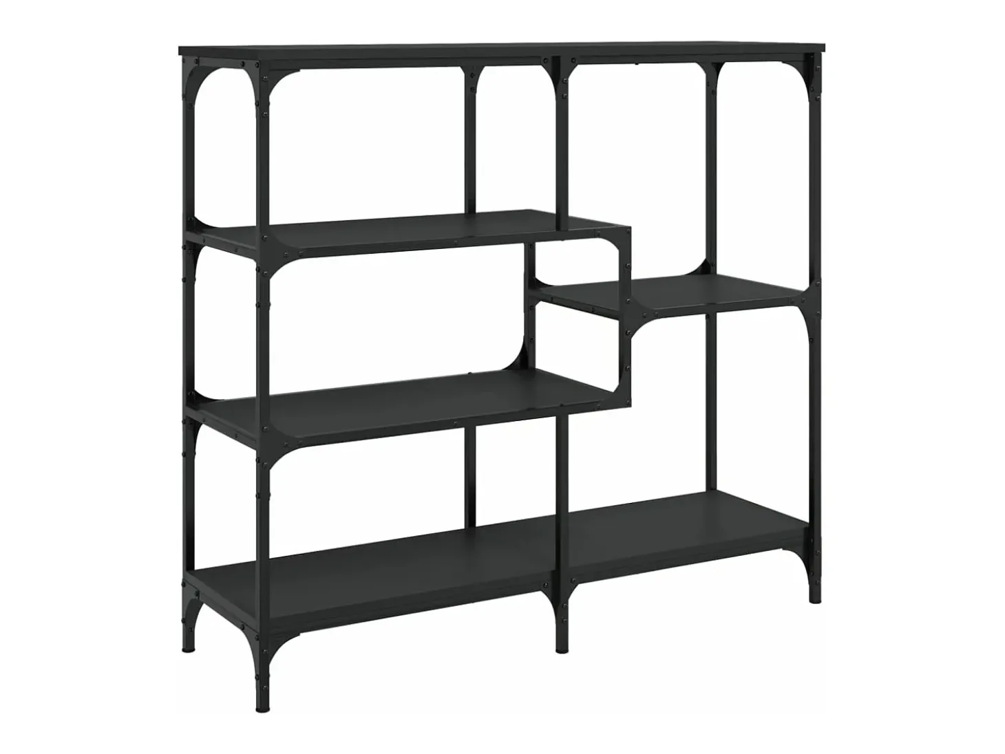 Mesa consola madera contrachapada negro 103x32x95 cm