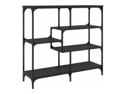 Mesa consola madera contrachapada negro 103x32x95 cm
