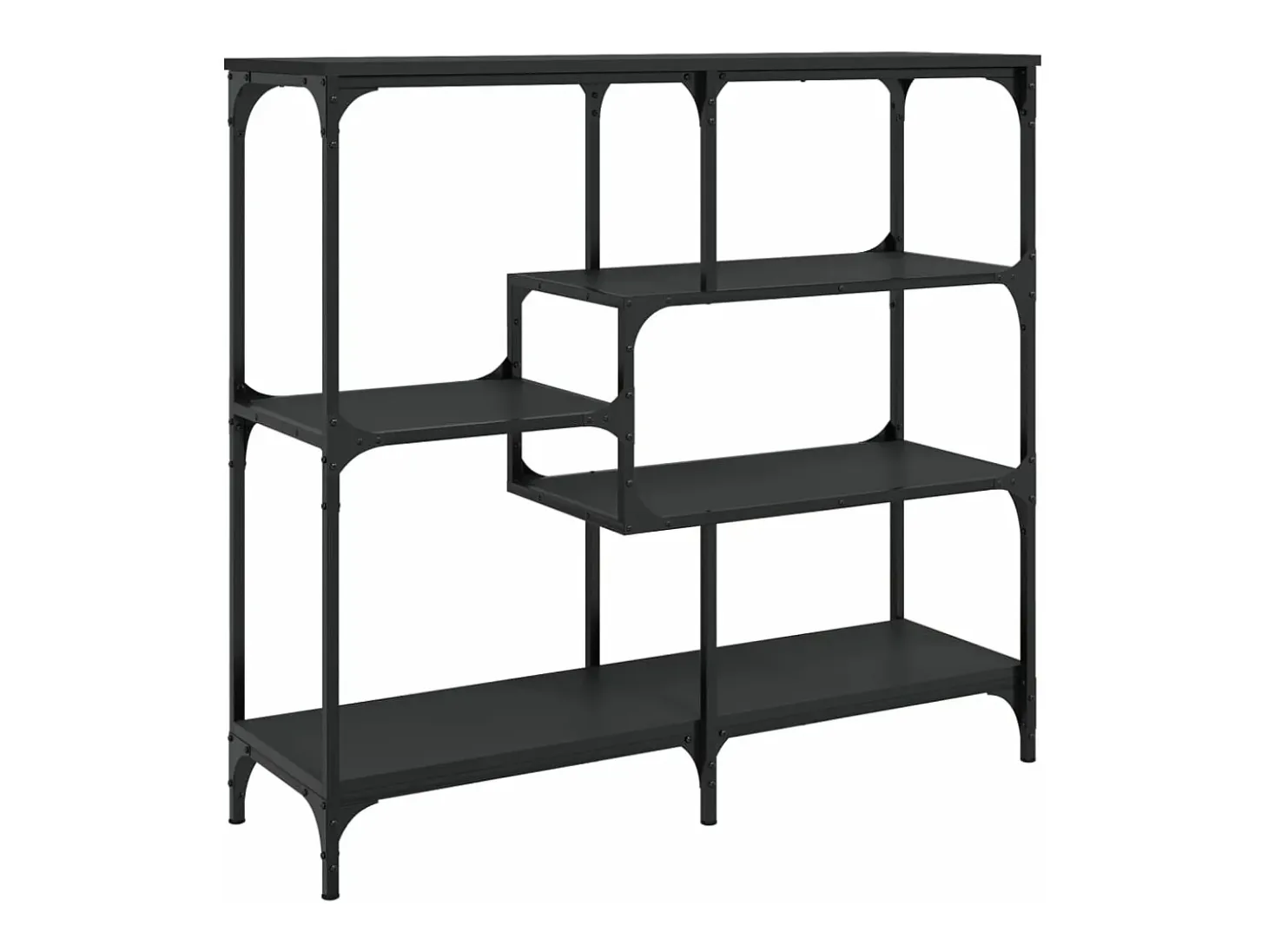 Mesa consola madera contrachapada negro 103x32x95 cm
