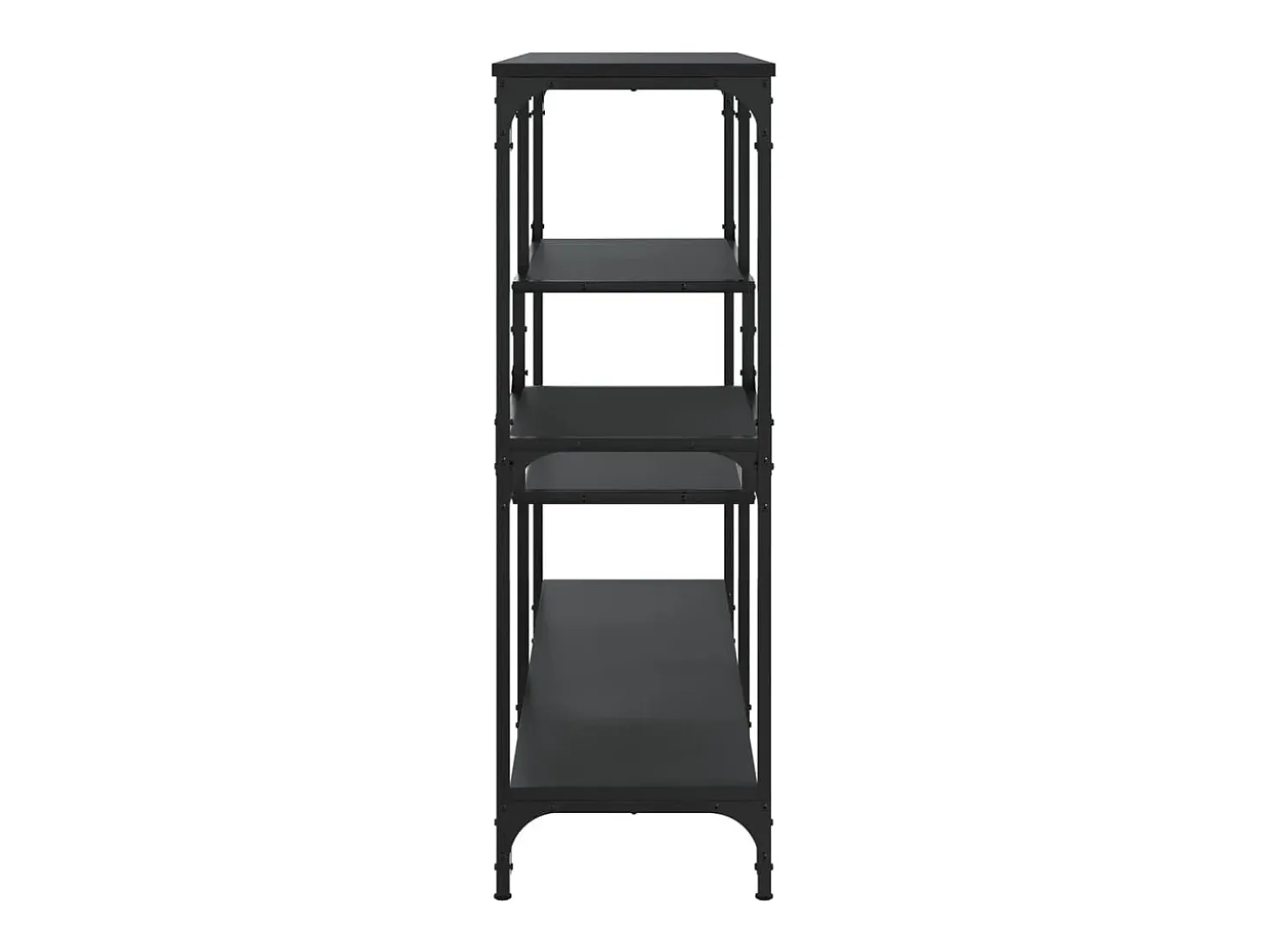 Mesa consola madera contrachapada negro 103x32x95 cm