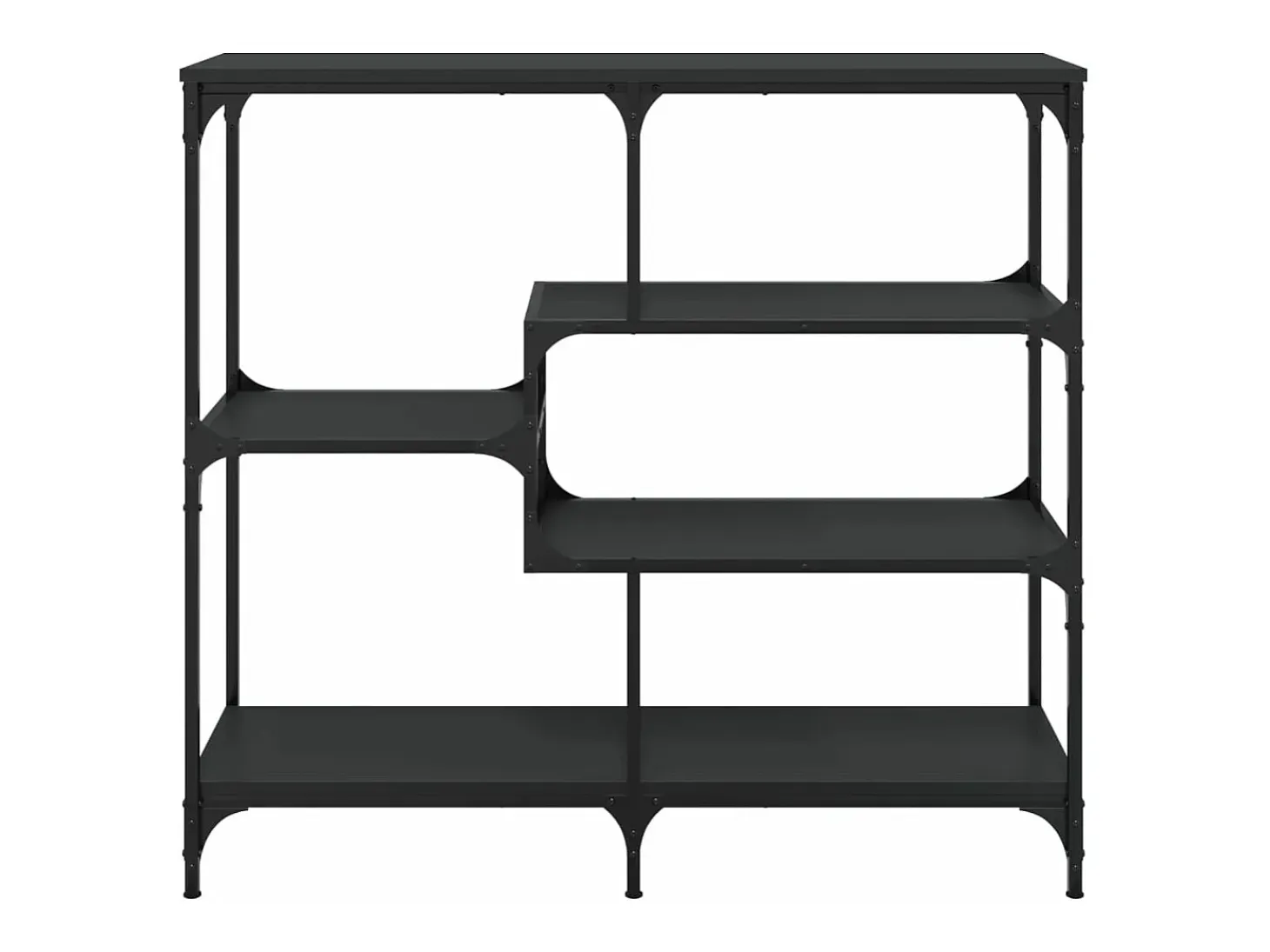 Mesa consola madera contrachapada negro 103x32x95 cm