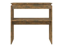 Mesa consola madera contrachapada roble ahumado 80x30x80 cm ES627904