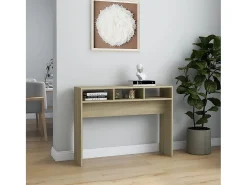 Mesa consola madera contrachapada roble Sonoma 105x30x80 cm
