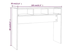 Mesa consola madera contrachapada roble Sonoma 105x30x80 cm
