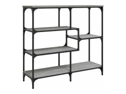Mesa consola madera contrachapada gris Sonoma 103x32x95 cm