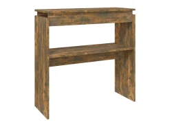 Mesa consola madera contrachapada roble ahumado 80x30x80 cm
