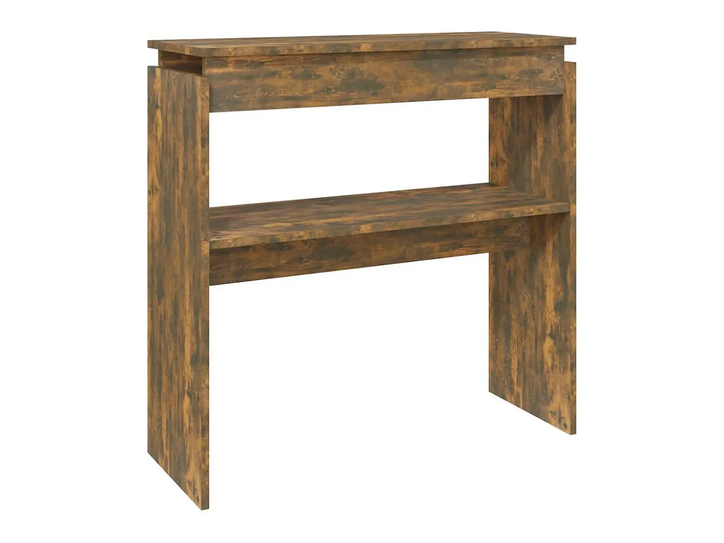 Mesa consola madera contrachapada roble ahumado 80x30x80 cm