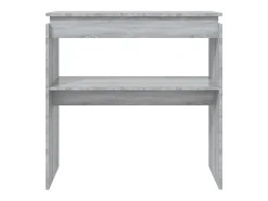 Mesa consola madera contrachapada gris Sonoma 80x30x80 cm ES403403