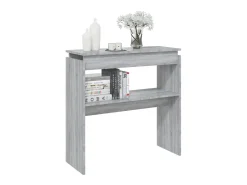 Mesa consola madera contrachapada gris Sonoma 80x30x80 cm ES403403